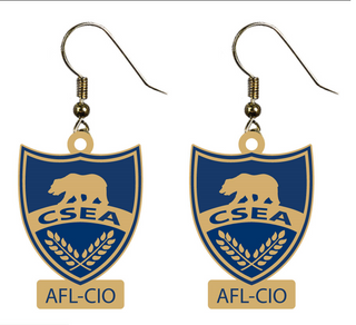 Shield Earrings w/ AFL-CIO