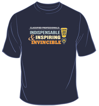 CSEW Shirt 2023 - Indispensable, Inspiring & Invincible